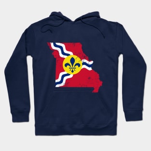 St Louis Flag Missouri Map Hoodie